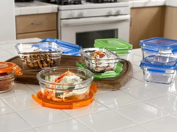 Glass food-storage containers