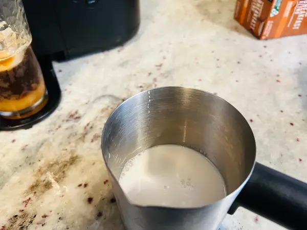 The stainless steel and dishwasher safe milk frother is my favorite feature.